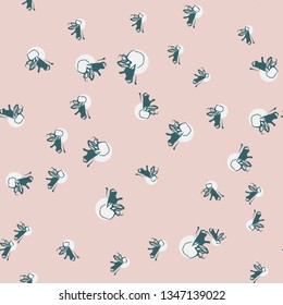 Abstract seamless pattern with simple chaotic grunge circles