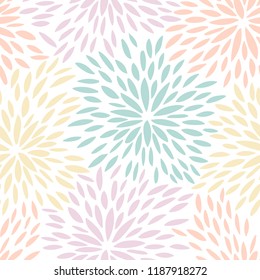 Abstract seamless pattern with simple elements, fireworks seamless pattern