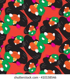 Abstract seamless pattern with simple elements
