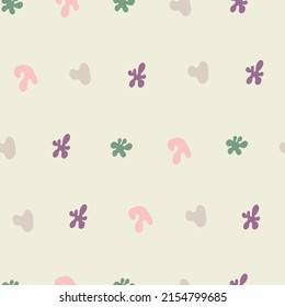 Abstract seamless pattern. Simple organic shape. Colorful surface design