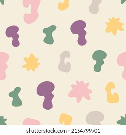 Abstract seamless pattern. Simple organic shape. Colorful surface design