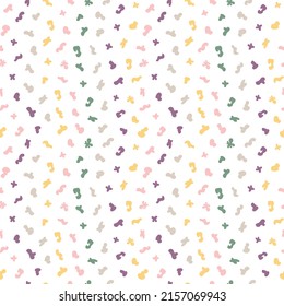 Abstract seamless pattern. Simple organic shape. Colorful surface design