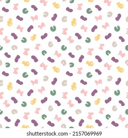 Abstract seamless pattern. Simple organic shape. Colorful surface design