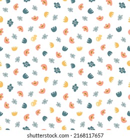 Abstract seamless pattern. Simple organic shapes
