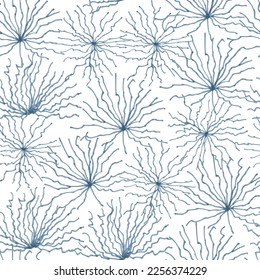 Abstract seamless pattern with simple organic elements. Vector hand drawn illustration