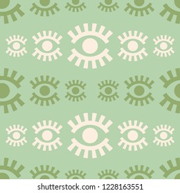 Abstract seamless pattern with simple shaped eye.