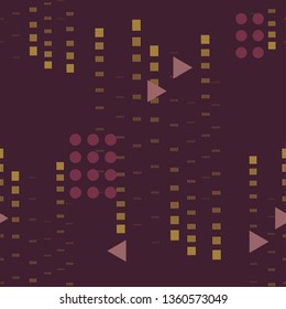 Abstract seamless pattern with simple shapes. Textile texture.