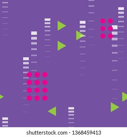 Abstract seamless pattern with simple shapes. Textile texture.