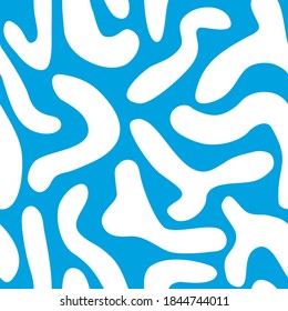Abstract seamless pattern sky blue color with difference shape.
