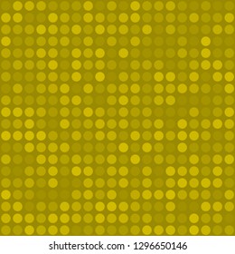 Abstract seamless pattern of small circles or pixels in yellow colors