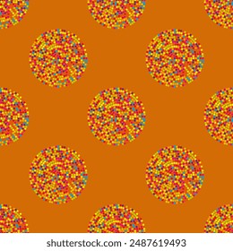 Abstract seamless pattern with small dots, circles, ethnic motives. For printing on fabric, wallpaper, gift paper. Vector