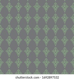 an abstract seamless pattern with small flower outline. simple endless vector illustration.