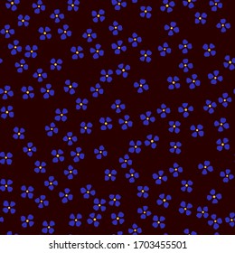 Abstract seamless pattern with small flowers. Vector floral texture with hand drawn elements. Ditsy background. 