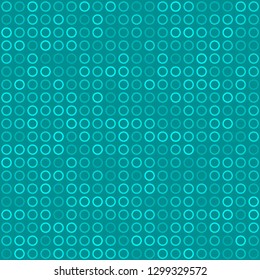 Abstract seamless pattern of small rings or pixels in light blue colors