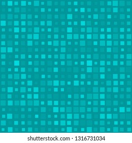 Abstract seamless pattern of small squares in various sizes or pixels in light blue colors