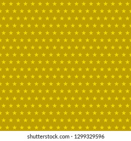 Abstract seamless pattern of small stars in yellow colors