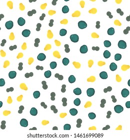 Abstract Seamless pattern Smear paint Yellow and Dark moderate cyan and Grayish lime green colors. For your design, textile, pattern fills, box, posters, cards, etc. 