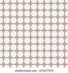 Abstract seamless pattern of smooth rhombuses. Regular tiled ornament of geometric shapes. Vector color background. Geometric texture for background, wallpaper, wrapping, fabric, textile.
