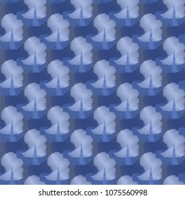 Abstract seamless pattern with snow tree. EPS 10.