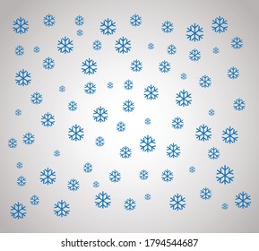 Abstract seamless pattern with snowfall. Christmas greeting card template. Vector. snowflakes background pattern.