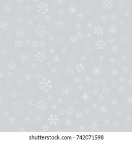 Modelo inconsútil abstracto de los copos de nieve. Fondo de Navidades para el diseño de carteles, postales, invitación para el año nuevo. Ilustración vectorial.