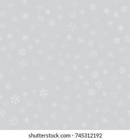 abstract seamless pattern of snowflakes. Christmas background for design of posters, postcards, invitation for the new year. Vector illustration.