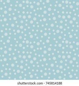 Abstract seamless pattern with snowflakes. Dotted winter background for xmas and New Year design