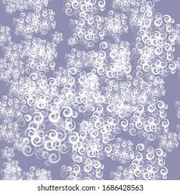 patrón abstracto sin fisuras con copos de nieve o flores