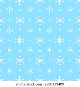 Abstract Seamless pattern of snowflakes and snow in minimal, cute style background, print, paper wrap