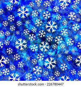 Abstract seamless pattern with snowflakes. Vector, EPS 10 