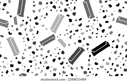 Abstract seamless pattern with sofa symbols. Creative leopard backdrop. Vector illustration on white background