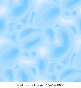 Abstract seamless pattern of soft formless structures in light blue colors. Inspired by painted cave walls. Repeated vector design