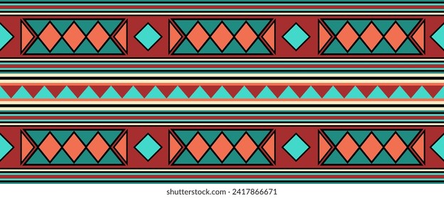 Abstract seamless pattern in Southwest design - Vector Illustration