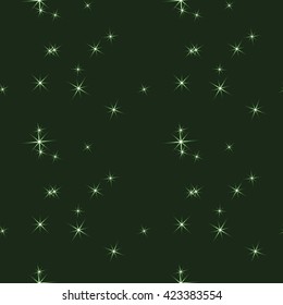 Abstract seamless pattern with sparks. Glowing background. Vector illustration.