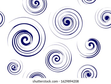 Abstract seamless pattern of spiral circles vector