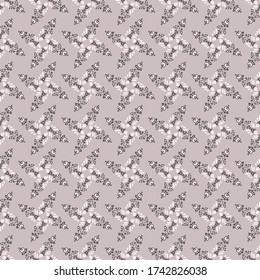 Abstract seamless pattern from spirals, lines, circles. Hand drawn geometric ornament. Design for textile, paper, fabric, packaging, bedding, wallpaper in doodle style. Vector illustration.