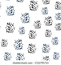 Abstracto Patrón sin brillo con astillas de color negro y azul muy oscuro. Textura vectorial. Se puede utilizar para imprimir en envases, bolsas, tazas, laptop, box, etc. Patrón bajo la máscara.
