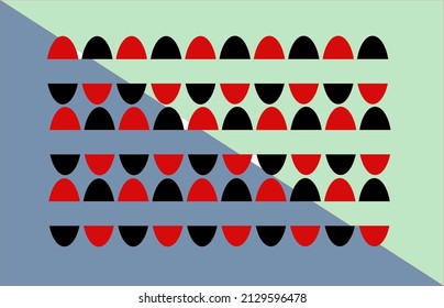 Abstract Seamless Pattern. Split round pattern, colorful, vector illustration.