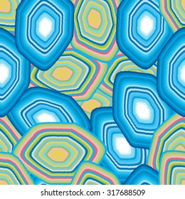 abstract seamless pattern of spots are arranged randomly, the colour blue. Vector illustration