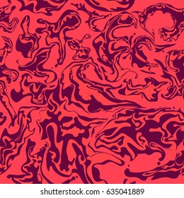 Abstract seamless pattern. Spots by the type of marble. Bright red and purple color texture.