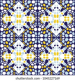 Abstract seamless pattern of spots. Geometric texture.