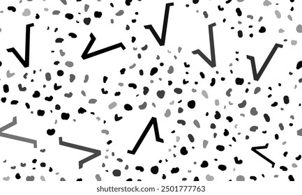 Abstract seamless pattern with square root symbols. Creative leopard backdrop. Vector illustration on white background