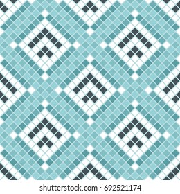 Abstract seamless pattern of squares. Ceramic tiles.