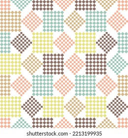 Abstract seamless pattern with squares of different sizes and colors.  Seamless pattern with squares. 