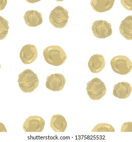 Abstract Seamless Pattern with squares Gold color. For design, textile, pattern fills, box, posters, cards, web page background etc. Pattern under the mask. Vector.