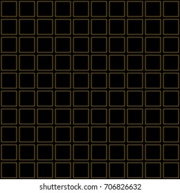 Abstract seamless pattern with squares. Gold black blue triangle background . Vector.