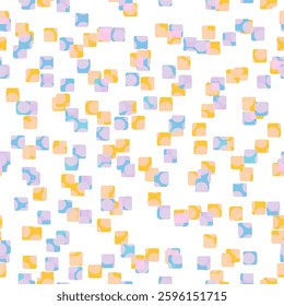 Abstract seamless pattern with squares - hand drawn vector illustration.