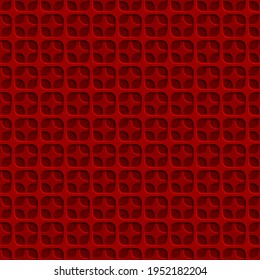 Abstract seamless pattern with squares holes in red colors