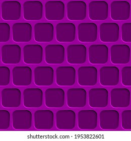 Abstract seamless pattern with squares holes in purple colors