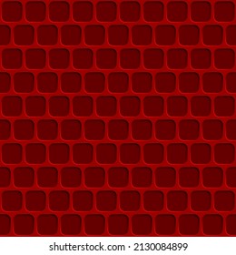 Abstract seamless pattern with squares holes in red colors
